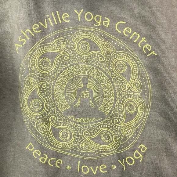 Econscious Gray Asheville Yoga Center Hoodie Size L - Picture 3 of 7